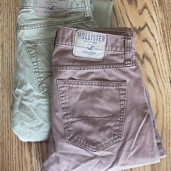 Hollister Other - Hollister Men's Straight Jeans in Khaki and Taupe